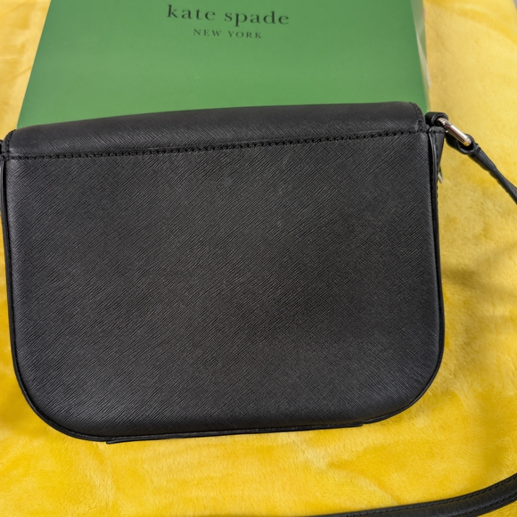 Kate Spade Black Saffiano Leather Crossbody Bag & Gift Box - Excellent Condition - Picture 3 of 6